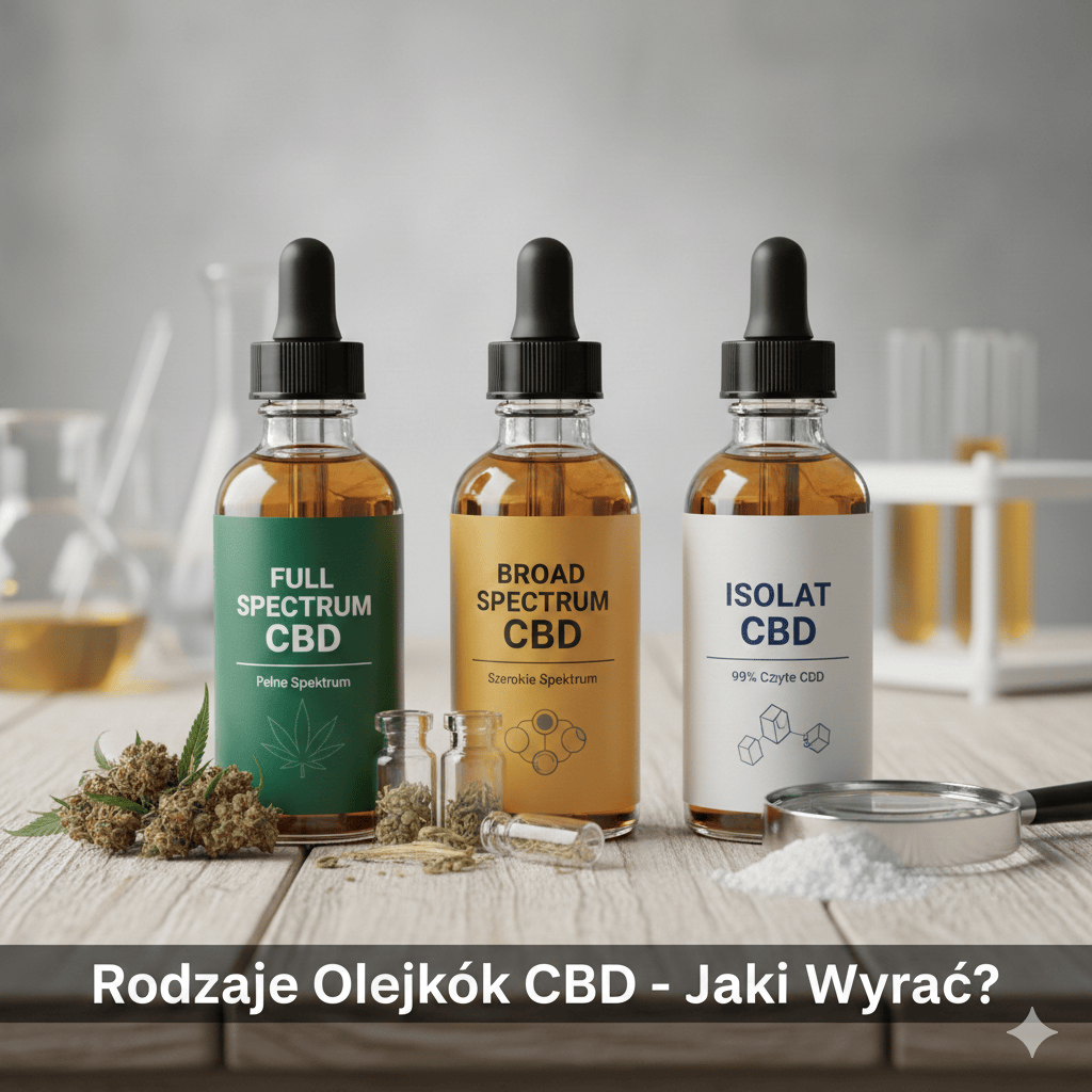 Rodzaje olejków CBD: Full Spectrum, Broad Spectrum, Izolat – Jaki olej CBD wybrać?
