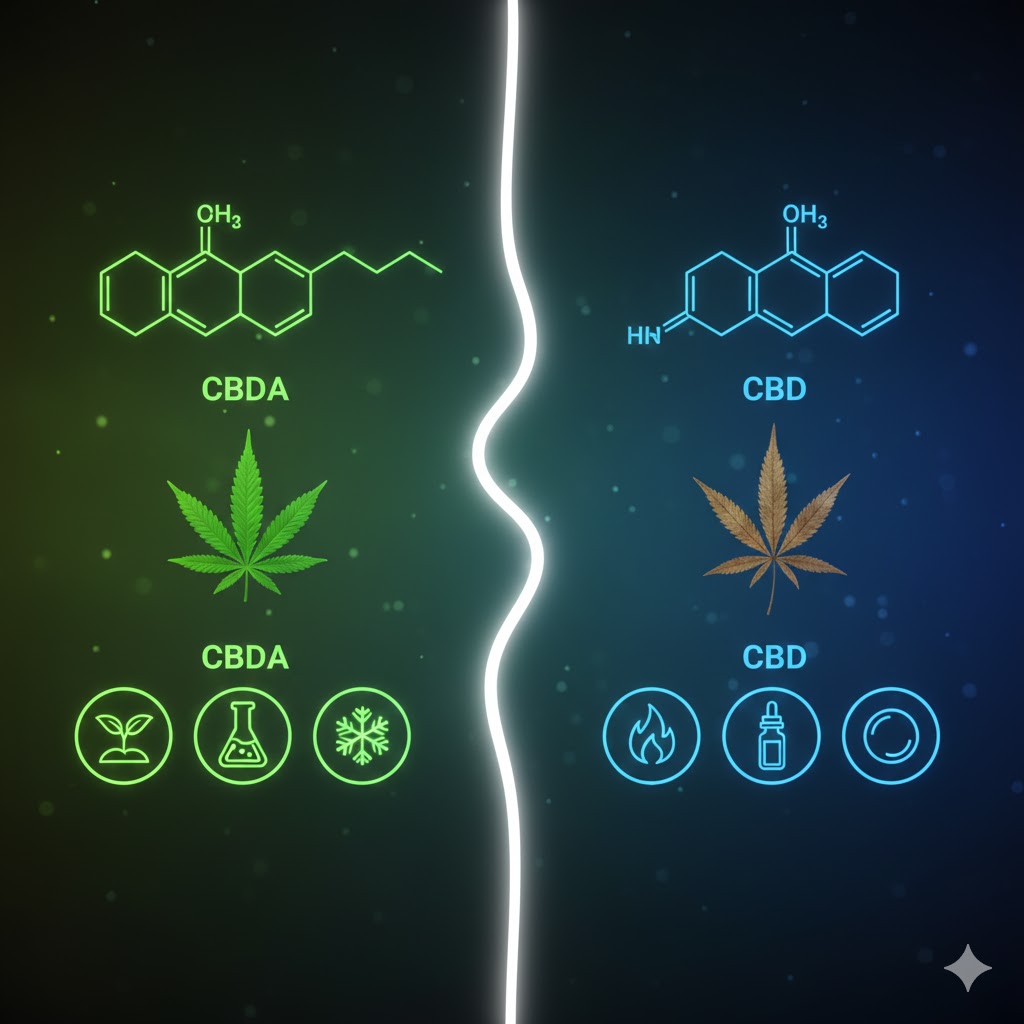 CBDa a CBD: Co to jest CBDa i czym różni się od CBD? CBDa vs CBD co to?
