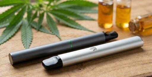 Vape peny do THC i CBD z liściem konopi