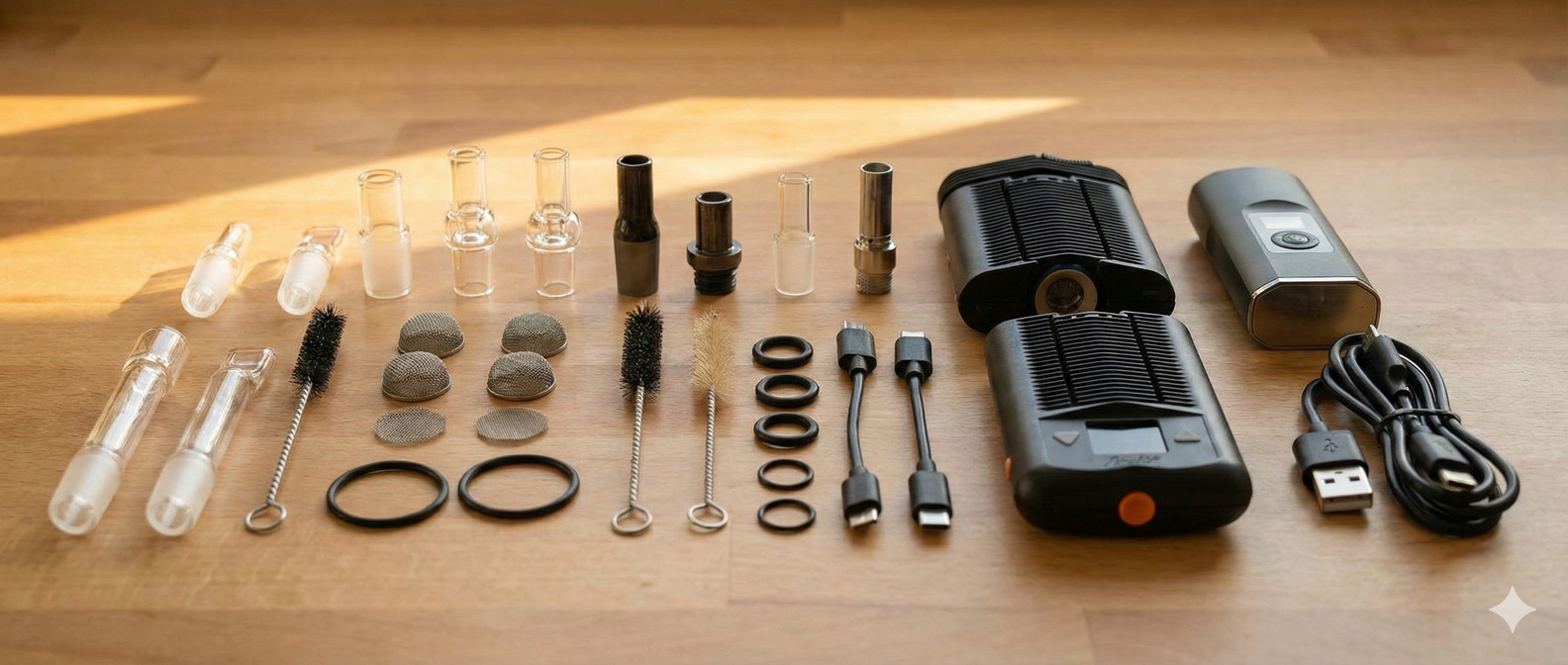 Szczegółowe zdjęcie akcesoriów do waporyzacji