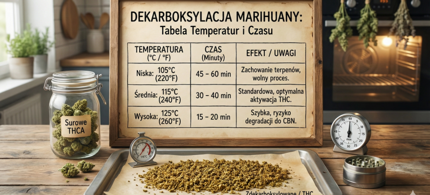 Dekarboksylacja Marihuany: Tabela Temperatur i Czasu (Kompletny Poradnik)