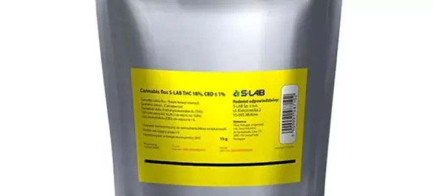 Cannabis flos S-LAB THC 18%, CBD 1%, 15 g