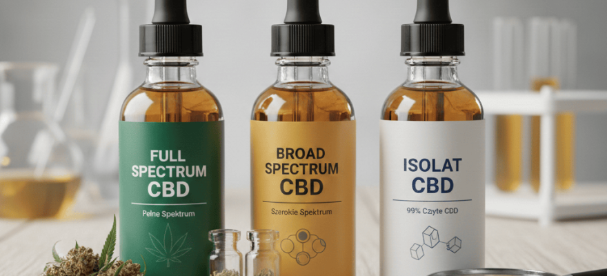 Rodzaje olejków CBD: Full Spectrum, Broad Spectrum, Izolat – Jaki olej CBD wybrać?